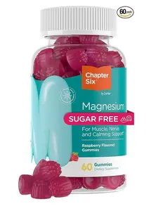 Zahler Chapter Six Magnesium Gummies - Sugar Free 200mg Citrate for Muscle Nerve & Calm Support - Raspberry Flavor - 60 Count - Non GMO Gluten Free - High Potency Supplement