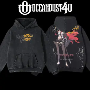 OceanDust4U Mushoku Tensei Eris Boreas Greyrat Anime Classic Cotton Unisex Seamless Retro Street Style Hoodie & T-Shirt, Men's Hoodie Tops