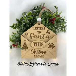 Kids Letter to Santa Holiday Ornament | Envelope Holds Letters | Keepsake Gift by Weathered Raindrop