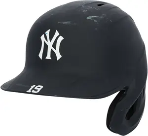 Jon Berti New York Yankees Game-Used #19 Navy Batting Helmet vs. Houston Astros on March 31, 2024 - Fanatics Authentic Certified