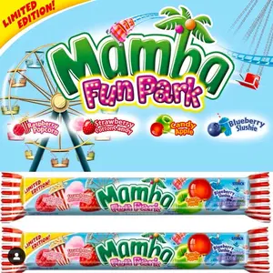 Mamba Fun Park Mystery Fruit Chew Limited Edition Candy x2 pack 2.80 oz Bars 3 Random Flavors selected.