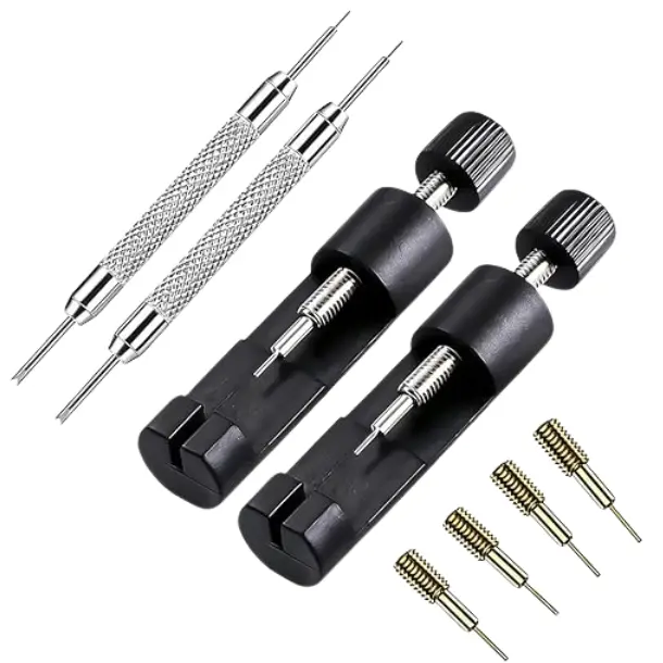 Watch Link Removal Kit, Watch Band Tool Repair Kit, Resizing Tool for Watch Bracelet Adjustment & Replacement, Pin Remover for Sizing Strap with Extra Replacement
