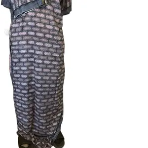 Women's Baati Dre Squared Pattern Dress, Purple and Black Color Block Design