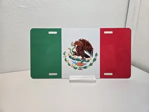 Car Plate Decorativa Bandera Mexico, Personalized Novelty car Plate, Personalized Car License Plate Bandera Mexico