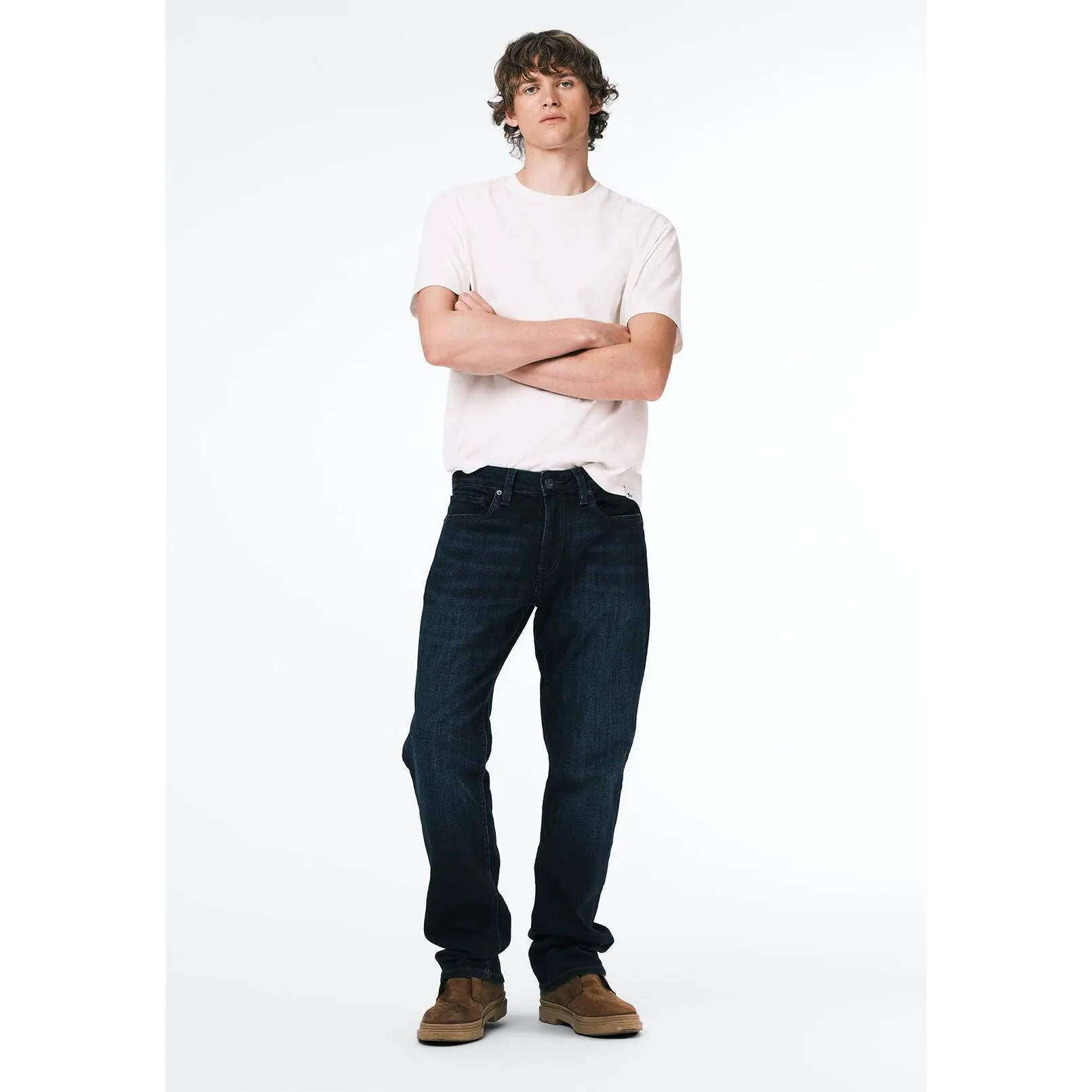 Driven Men's Relaxed Straight Jeans, Authentic and Deep Indigo - BM22137