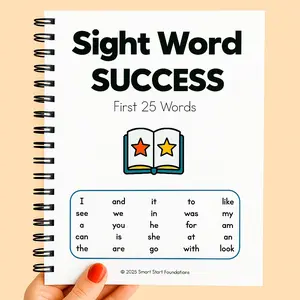 Sight Word Success – Dry Erase Workbook for First 25 Sight Words (Ages 4–7)