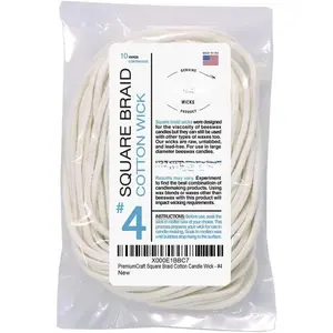 Square Braid  Candle Wick - #4