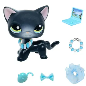 Mini Pet Shop Shorthair Cat Multi Item Party Gift Pack,Shorthair Cat Mini Cat Pets with Cute Accessories,Collectible Imagination for LPS Shorthair Cat,Birthday Christmas Halloween Gift
