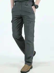 Men's Tactical Work Pants, Outdoor Waterproof Casual Multi-Pocket Cargo Pants, Durable Comfortable Fit, Essential for Travel and Work, Casual Pocket Trousers