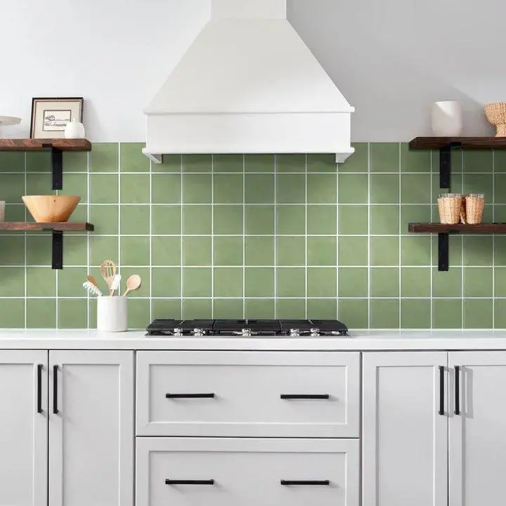 Green Peel & Stick Tiles Decor Decorative Stickers