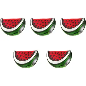 10 count Cute Watermelon Beads Charms, Cartoon Pendant DIY  Decoration Accessories Alloy Fruit Charms