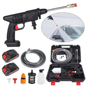 Cordless Pressure Washer, 6-In-1 Nozzle Portable Battery Powered Pressure Washer Handheld with 2 Rechargeable Battery Powered, Portable High Pressure Cordless Power Washer for Car/Floor/Patio Cleaning