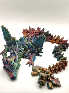 Winged Lunar Dragon moving statue fidget