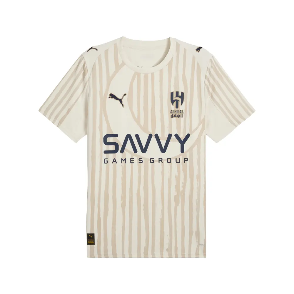 PUMA Mens X Kidsuper Al Hilal Saudi Fc Crew Neck Short Sleeve Jersey Replica Casual - White