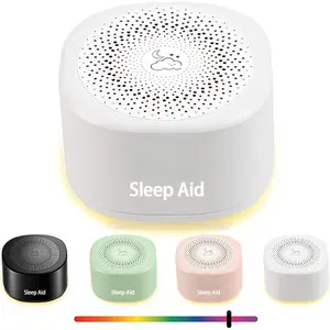 Portable White Noise Sound Machine with 10 Sounds, Rechargeable Mini Sleep Aid Adjustable Volume 3 Timers, Colorful Night Light Travel Sound Machine for Baby Adults Home Registry Gift