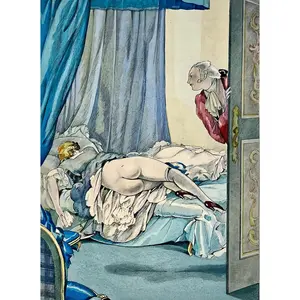 Umberto Brunelleschi, Composition, La Leçon d'amour dans un parc, Limited Edition Lithograph