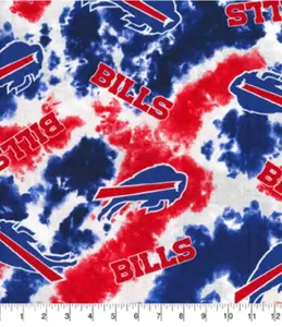 Bills Tie Dye Cotton Fabric Bills Tie Dye Cotton Fabric