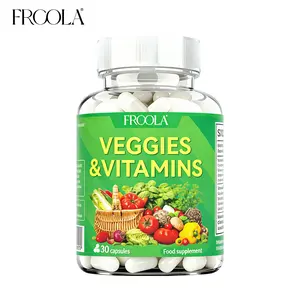 Frcola Veggies & Vitamins - Mixed Fruit & Vegetable Capsules: 30-Day Nutrition for Men and Women - Rich in Vitamins and Minerals | Dietary Supplement - Healthcare