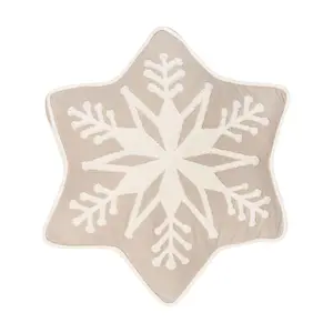 C&F Home Snowflake Shaped 18" x 18" Tufted Throw Pillow