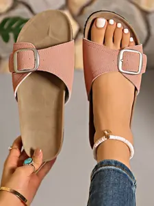 Women's Adjustable Slide Sandals with Adjustable Straps, Comfortable Insole, Anti-Slip Tpr Outsole, Casual Summer Slippers and Mules, Footwear