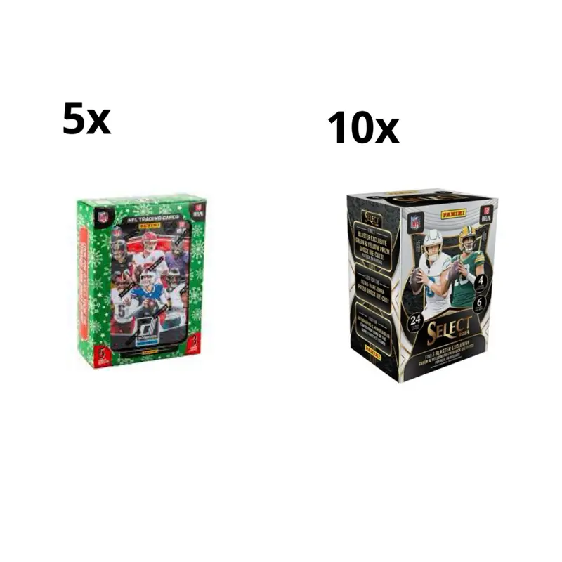 Panini 2025 #318 Donruss Football Tins 5 Pack & 2024 Select Football Blaster Box 10 Pack Sports Trading Cards Soccer Collectibles