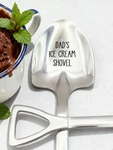 1PC Father's Day Gift-Dad's Ice Cream Spoon, Stainless Steel Spoon, Can Be Used As Cold Drink Tableware, Ice Cream Spoon, Household Items, Gifts For Grandpa, Interesting Gifts For Dad, Birthday Gifts For Dad