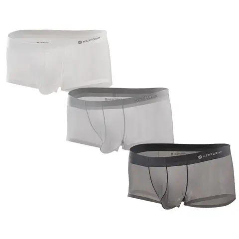 NEXFORMX Men's Ultra-Thin Cooling Briefs Lightweight Microfiber Underwear Breathable No-Show Design Summer Comfort Birthday Gift