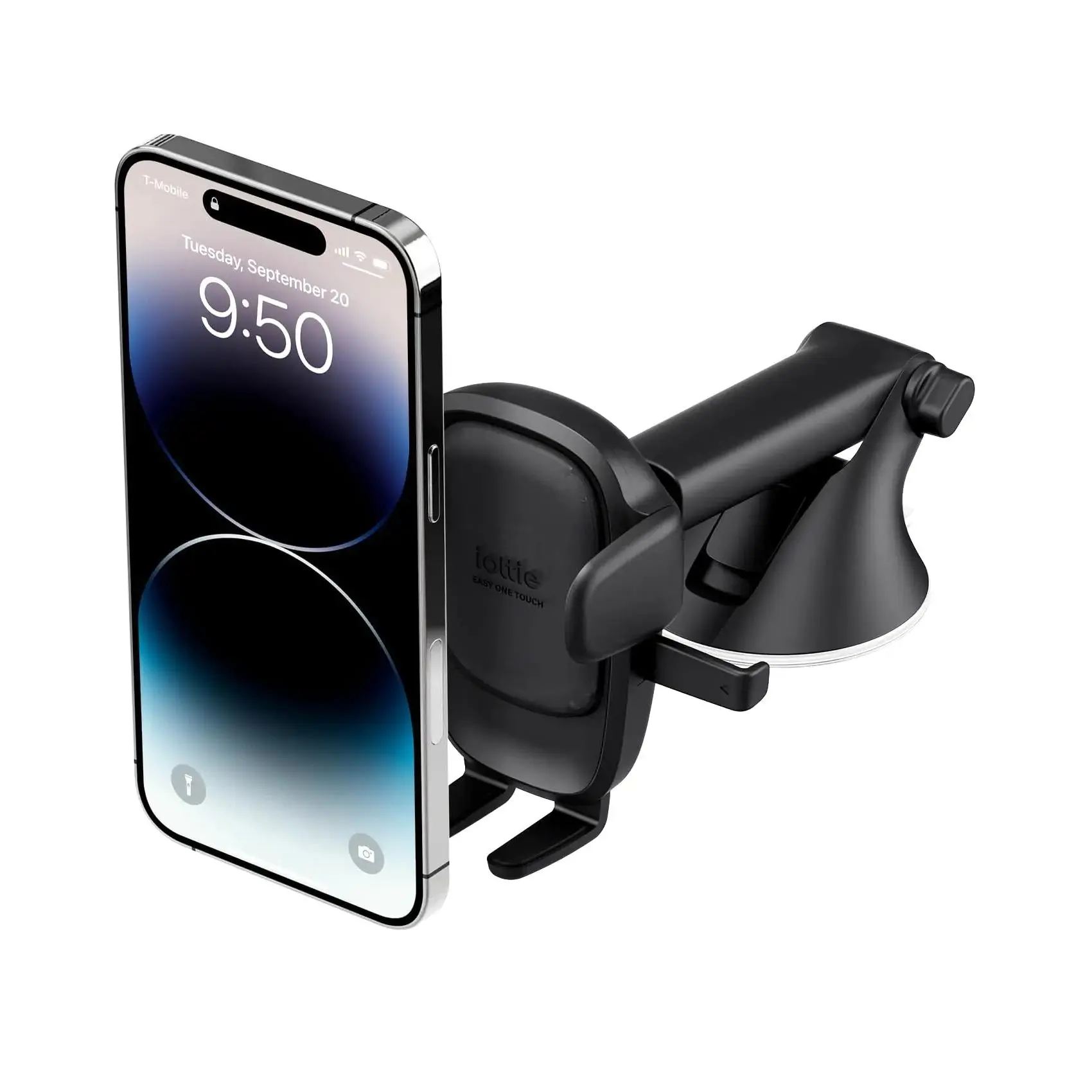 iOttie Easy One Touch 4 Dash & Windshield Universal Car Mount Phone Holder Desk Stand for -iPhone, Samsung, Moto, Huawei, Nokia, LG, Smartphones, Black