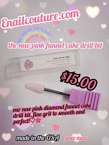 pink funnel cake drill bit   5in1 pink zirconia ceramic nail drill  bit