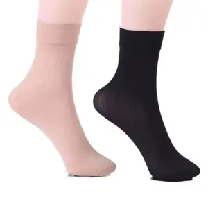 5 pairs Loose stockings, thick silk stockings for autumn and winter, women's short stockings, anti-hook silk,5  5 pairs flesh-colored fleece mid-calf stockings, mid-calf