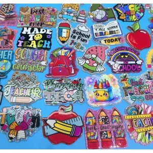 30pcs Random Study Theme Acrylic Flatbacks for DIY Craft Suitable for Students and Teachers Gifts Alphabet Stickers