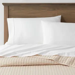 King Washed Cotton Sateen Quilt Khaki - Threshold