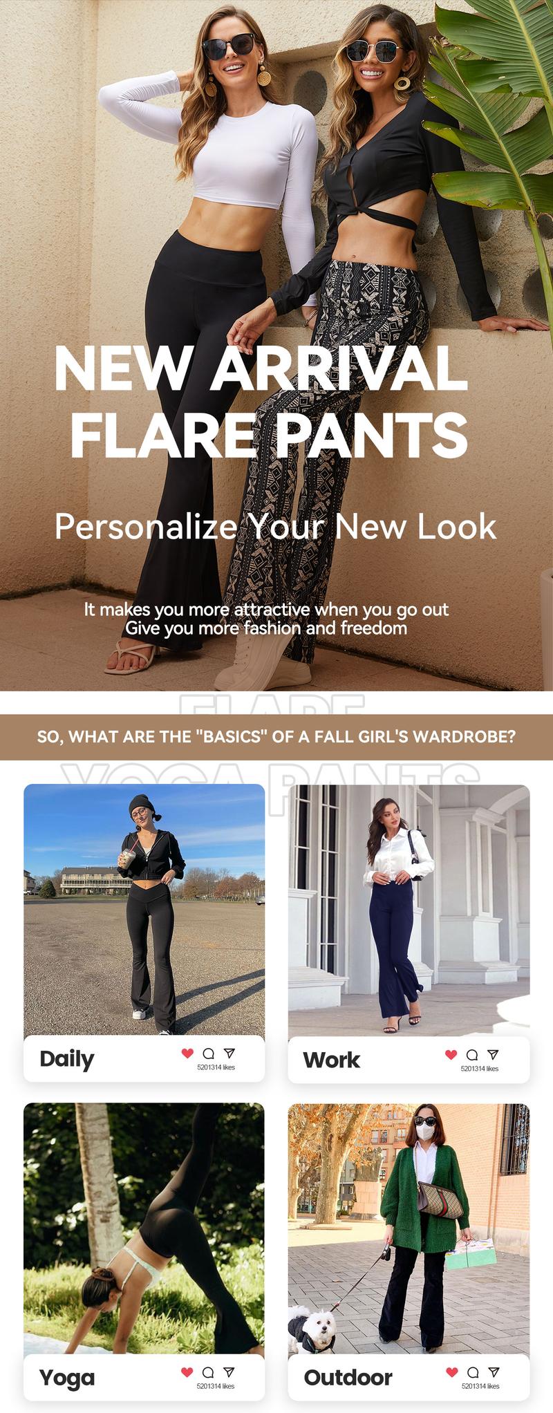 SHOWITTY Women's High Waisted 1/2 Pack Flare Leggings – Crossover Yoga Pants with Pockets Bootcut Workout & Lounge Wear #TikTokShopHolidayHaul