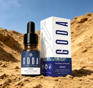 GODA For Her & Him Serenity Mini Unisex Perfume, Calming Lavender & Chamomile Floral Woody Aroma, Relaxing Mood-Balancing Fragrance, Vegan Cruelty-Free Long Lasting Scent, Portable Travel Size 0.50 Fl. Oz 15ml