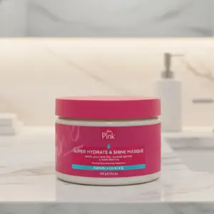 Luster Pink, Super Hydrate & Shine Masque, Dry & Dull Hair Treatment, 11.5 oz.