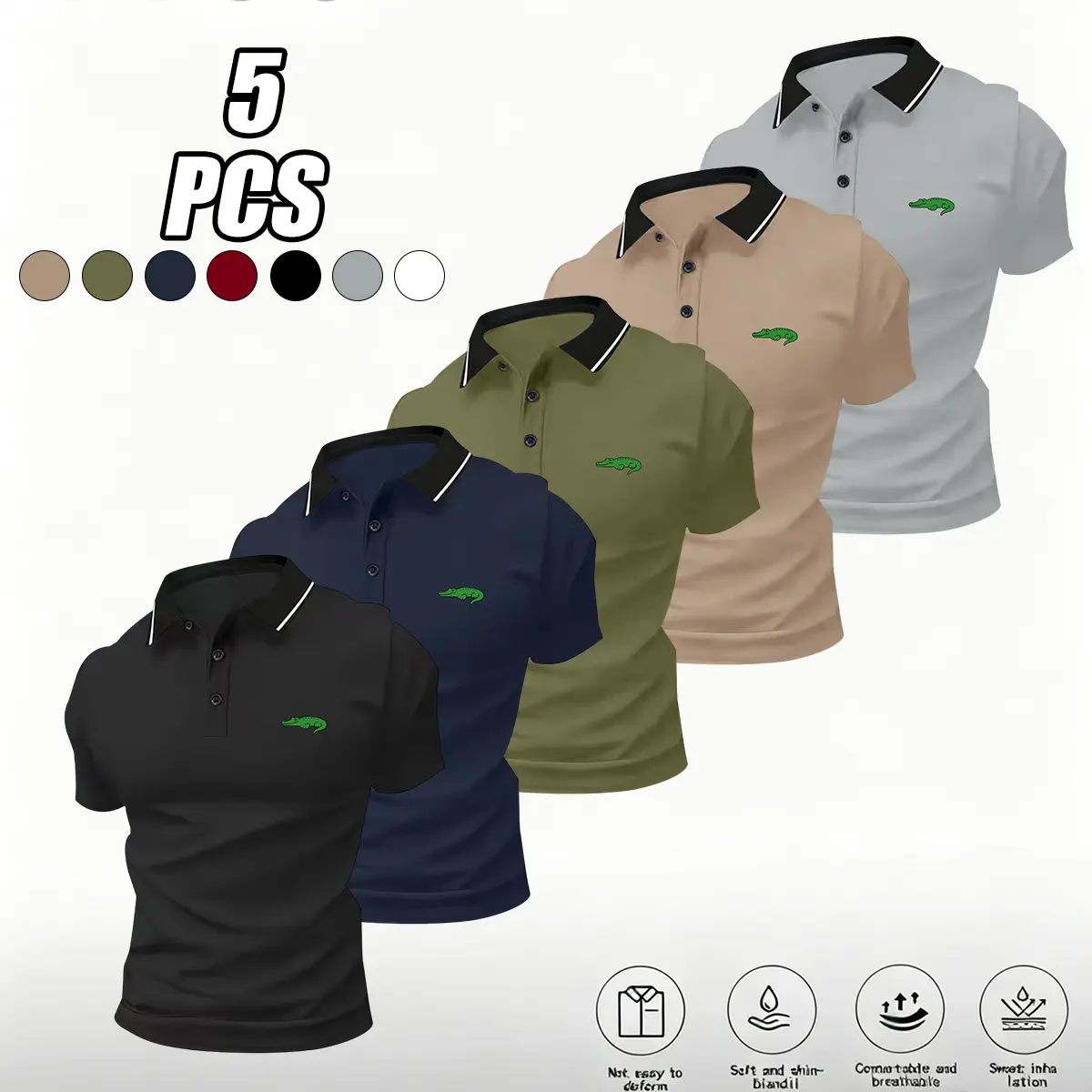 Black - Dark Blue - Green - Khaki - Gray