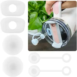 Spill Stopper Set for  Cup 2.0 40oz 30oz, Accessories Including Straw Cover Cap, Fix Leak Stopper and Lid Spill Plug, Clear