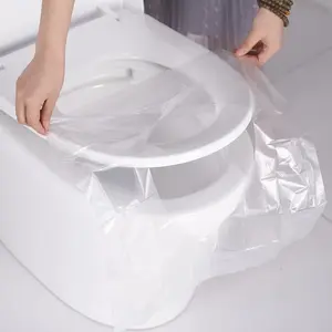 50 PCS Disposable Toilet Seat Cover for Pregnant Women, Travel, Hotels, Bathrooms, Waterproof Plastic Home Use