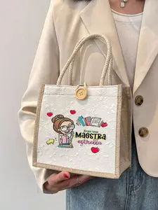 Teacher-Themed Crossbody Bag, Adjustable Strap, Perfect Gift for Teachers, Ideal for Daily Use, Casual Style, All Seasons