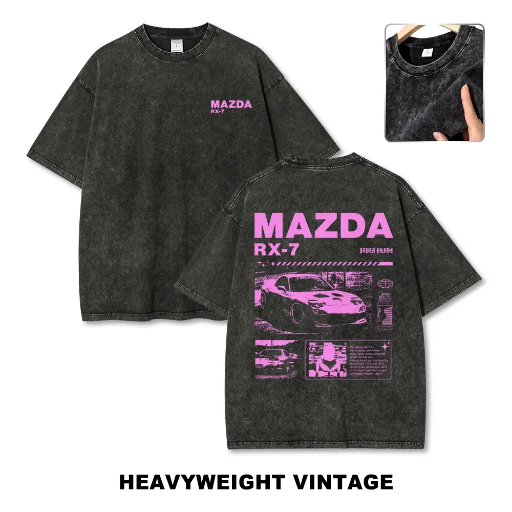 Pink 90s JDM Legend RX-7 Vintage Tee 90s Graphic Tees Men's t Shirts Graphic Tee t Shirts Funny Graphic Tee Good Graphic Tees Men's Graphic Tees Streetwear Outfits Men Vacation Outfits Loose Tshirt Men