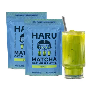 Haru Vanilla Matcha Oat Milk Latte 2-Pack 9.8 oz (Makes 20 Lattes)