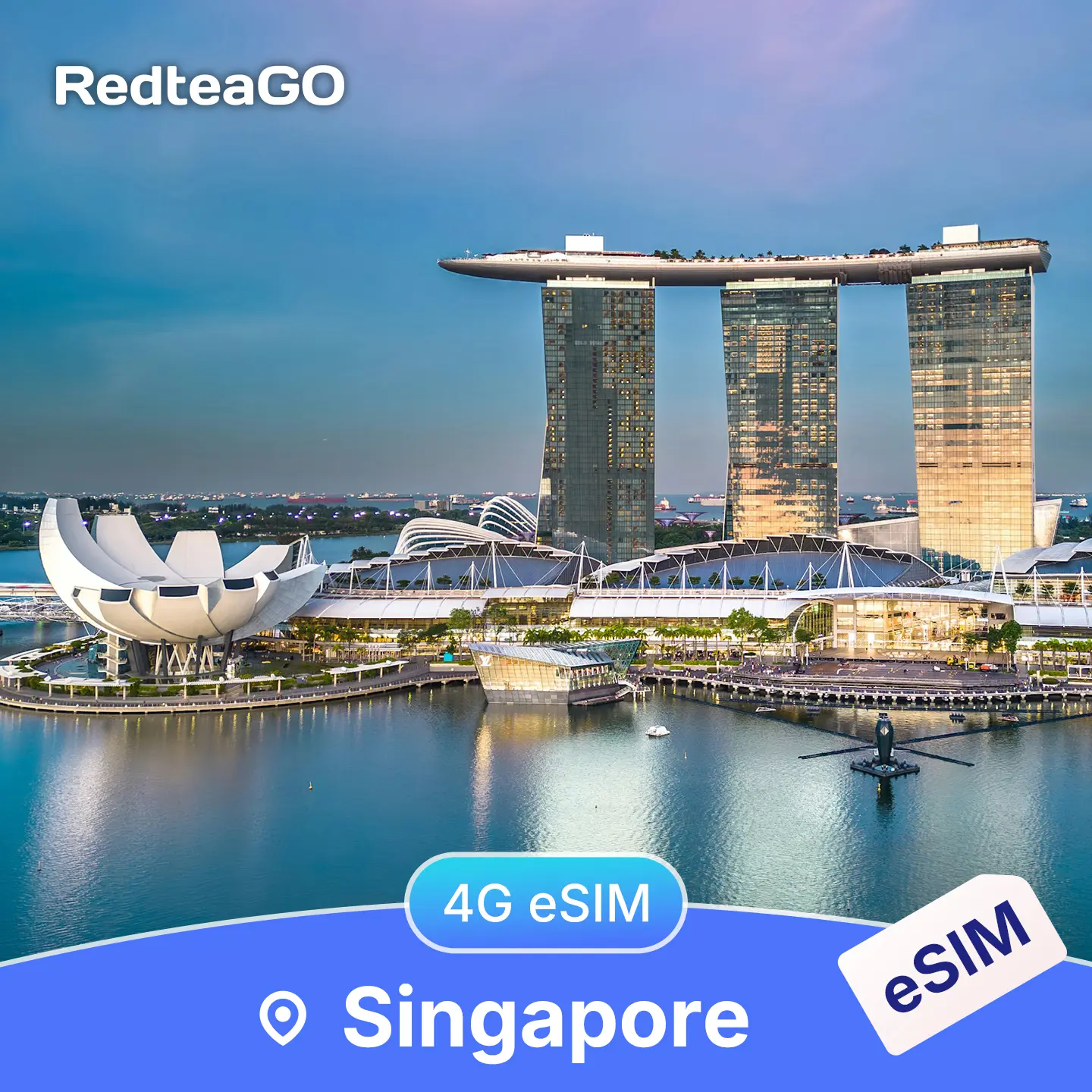 RedteaGO Singapore eSIM Unlimited Data 5G | Instant Activation | No SIM Card Needed| Travel Data Plan| No Roaming Fees | Instant Use