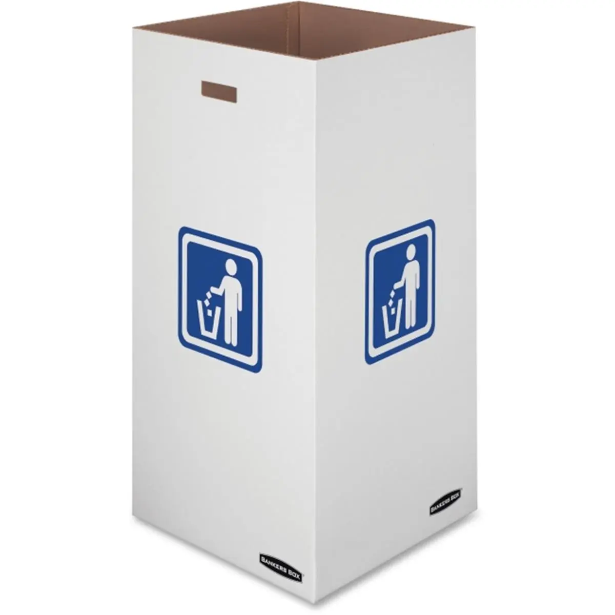 Mars Drinks Large 50 gal Corrugated Paper Waste & Recycling Bin - 1-2-3 Easy Assembly, 4-Point Cinch, Folds Flat, Patent-Pending Design