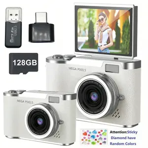 HD Digital Zoom Camera with 2.4 Inch Flip Screen, Ideal for Photography Video Recording Vlogging, Beginner School Outdoor Shooting