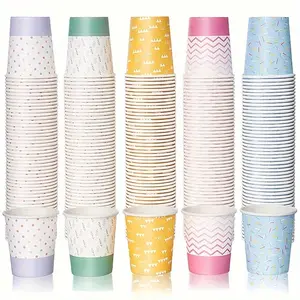 100pcs 5oz Paper Cups, Disposable Bathroom Cups, Blue Small Mouthwash Cups, Espresso Coffee Cups, Ideal for Parties, Picnics, Bbqs, Travel