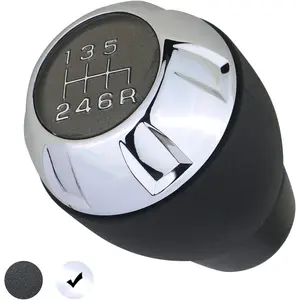 Shift Shifter Knob for Manual Transmission Chrome 68085312AB Compatible with Jeep Wrangler JK 2011 2012 2013 2014 2015 2016 2017 2018 Gear Shifter
