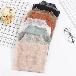 3PCS Women's Lace Bottoming Shirt Long Sleeve Top Sexy Hollow Out Mesh Y2k Shirt Fashion Set