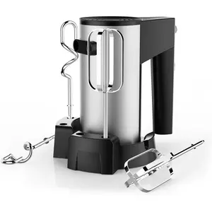Electric Hand Mixer, Kitchen Handheld Mixer, Turbo Boost/Self-Control Speed + 5 Speed + Eject Button + Stainless Steel Hand Beaters*2 & Dough Hooks*2, Small Mixer for Cream/Cookies/Dough