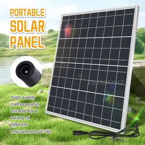 Portable Solar Panel with 50A/100A Controller, 1 Set 15W Solar Panel Charger, Outdoor Solar Panel Kit for Mobile Power, Camping, Hiking, Car, Boat, Phone, Monitoring, Outdoor Solar Devices