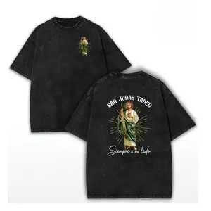 San Judas Tadeo 2 Sides Hoodie – Always by My Side Jesus Pullover, Spanish Christian Faith Unisex Pullover